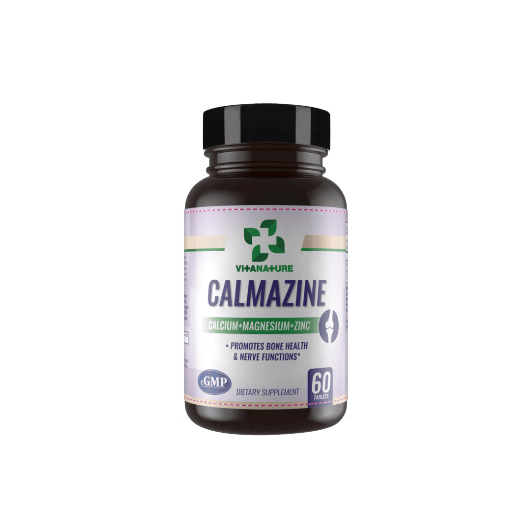 CALMAZINE / Promotes Bone Health and Nerve Functions / 60 Tablets