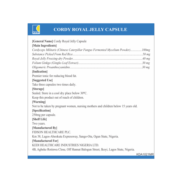 CORDY ROYAL JELLY / Reduces Blood Fat - Image 2